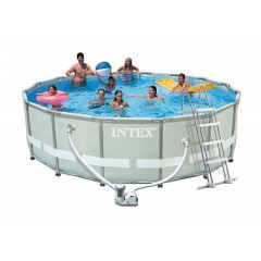 26322 Каркасный бассейн Ultra Frame 488х122см, 19156л, фил.-насос 5678л\ч, лестница, тент, подстилка