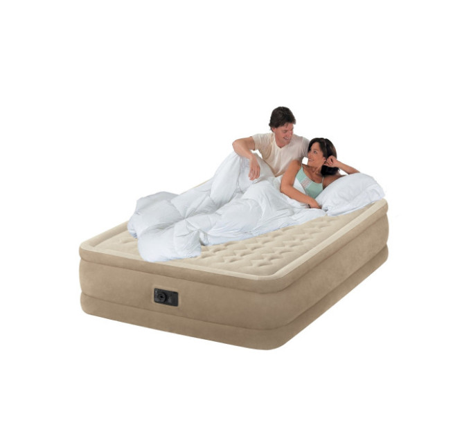 64458 Надувная кровать 152х203х46см "Ultra Plush" встр.нас. 220В, до 272кг