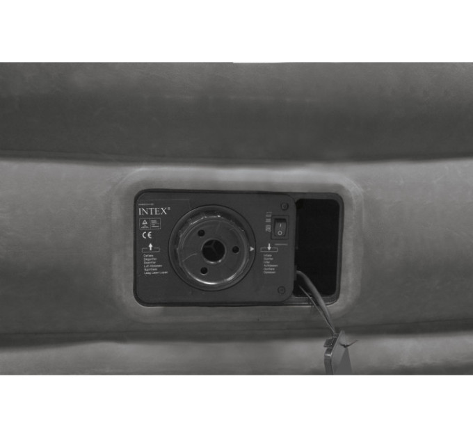 64436 Надувная кровать Deluxe Pillow Rest Raised Bed 152х203х42см, встроенный насос 220V