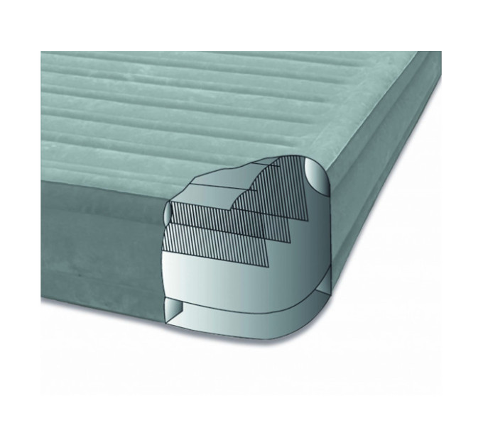 64436 Надувная кровать Deluxe Pillow Rest Raised Bed 152х203х42см, встроенный насос 220V