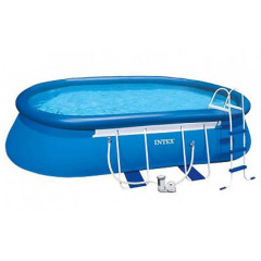 26192 Бассейн овальный Oval Frame 549х305х107см, 10920л, фил.-насос 3785л\ч, лестница, тент, подстилка