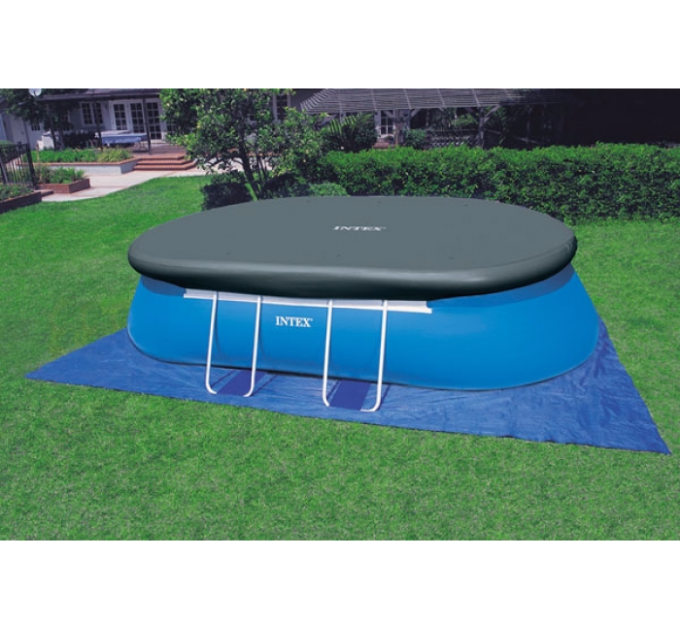 26192 Бассейн овальный Oval Frame 549х305х107см, 10920л, фил.-насос 3785л\ч, лестница, тент, подстилка
