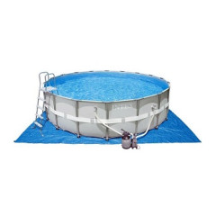 28336 Каркасный бассейн Ultra Frame, 549х132см, 26423л, комб.фил-нас., лестн,тент,подст, наб.д/чис,вол.сет
