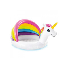 57113 Детский надувной бассейн 127х102х69см "Единорог" 45л, 1-3 лет