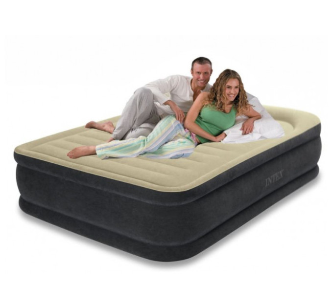 64408 Надувная кровать PREMIUM COMFORT 152х203х41см с встрн.насосом 220в