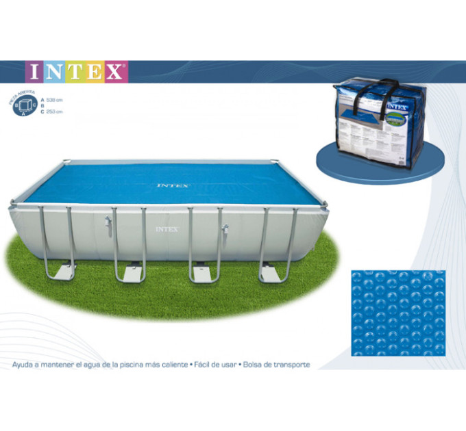 29026 Солнечное покрывало для бассейна Rectangular Frame 549x274см (538x253см, 160мкр (150g/m2))