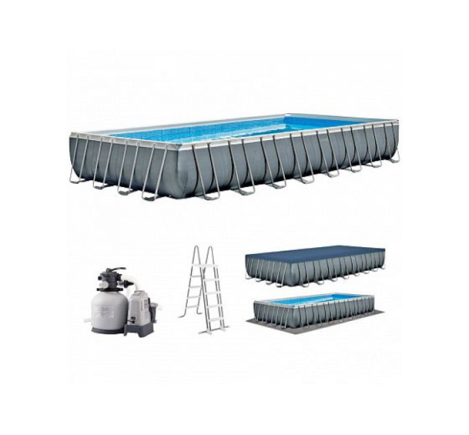 26378 Каркасный бассейн Ultra XTR Frame 975х488х132см, 54368л, комб.фил.-нас. 10000л\ч, лестн, тент, подст