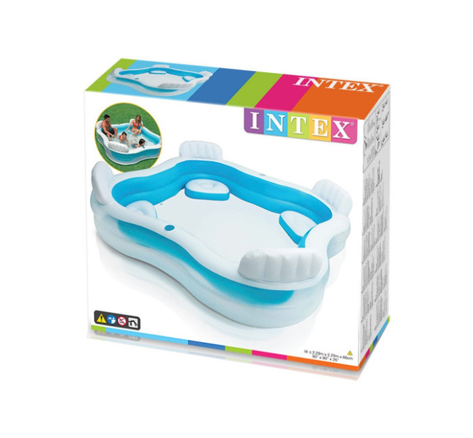 56475 Детский надувной бассейн 229х229х66см "Семейный" 990л, от 3 лет