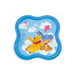 58433 Детский надувной бассейн 140х140х10см "Винни пух" с фонтанчиками, 115л, 1-3 лет
