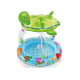 57119 Детский надувной бассейн 102x102x107см "Черепаха" с навесом, 45л, от 1 до 3 лел, надувное дно
