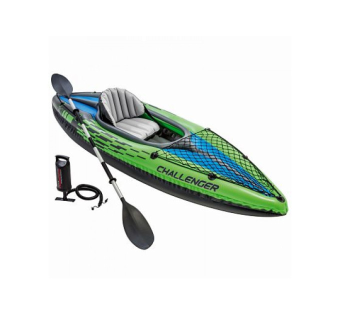 68305 Надувная байдарка "Challenger K1" 274х76х38см, алюм.весло 218см, насос 68614, транс.сеть, до 100кг