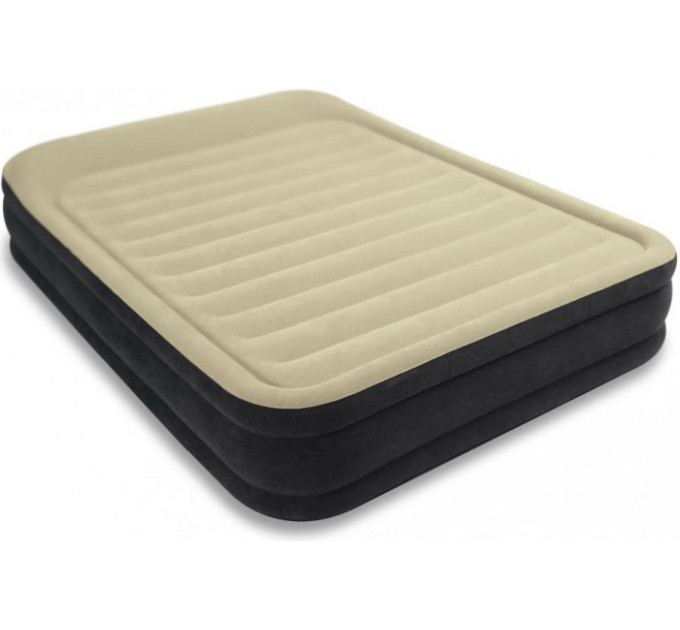 64404 Надувная кровать Premium Comfort 152х203х33см с подголовником, встроенный насос 220V