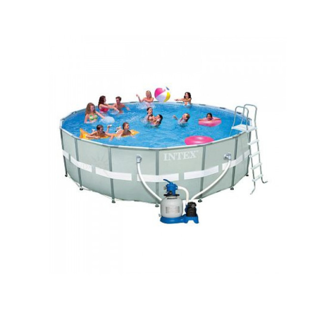 28334 Каркасный бассейн Ultra Frame 549х132cм, комб.фил.-насос, лестн., настил,тент,наб.д/чист., вол.сетка