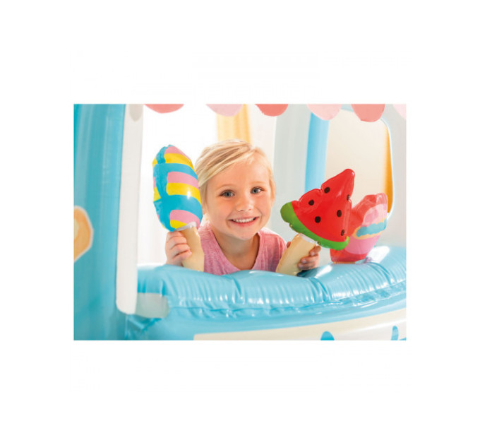 48672 Игровой домик 127х102х99см "Мороженое" с бассейном 60л, 2-6 лет