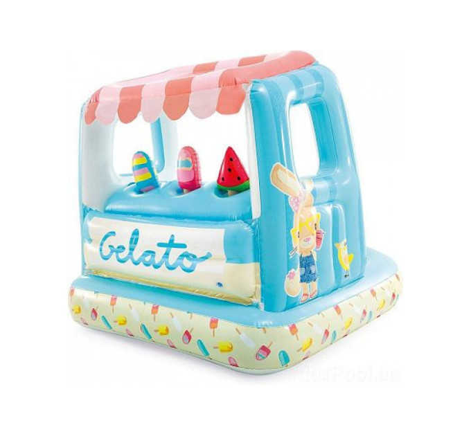 48672 Игровой домик 127х102х99см "Мороженое" с бассейном 60л, 2-6 лет