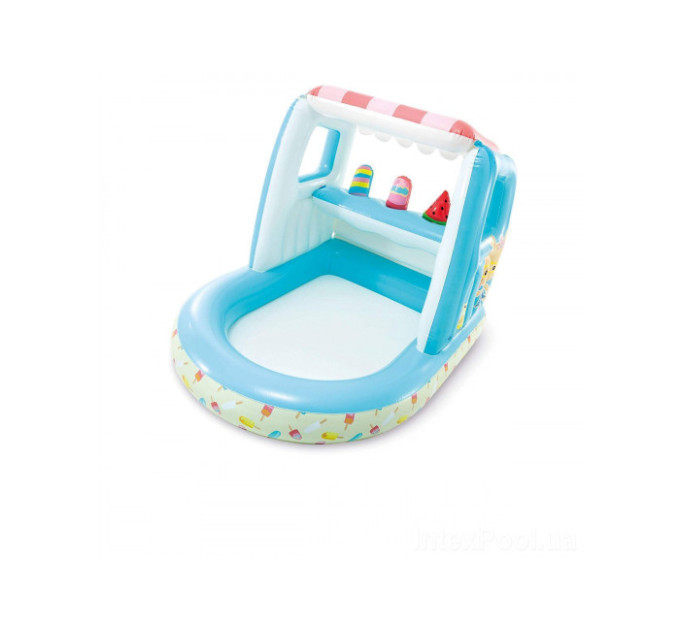48672 Игровой домик 127х102х99см "Мороженое" с бассейном 60л, 2-6 лет