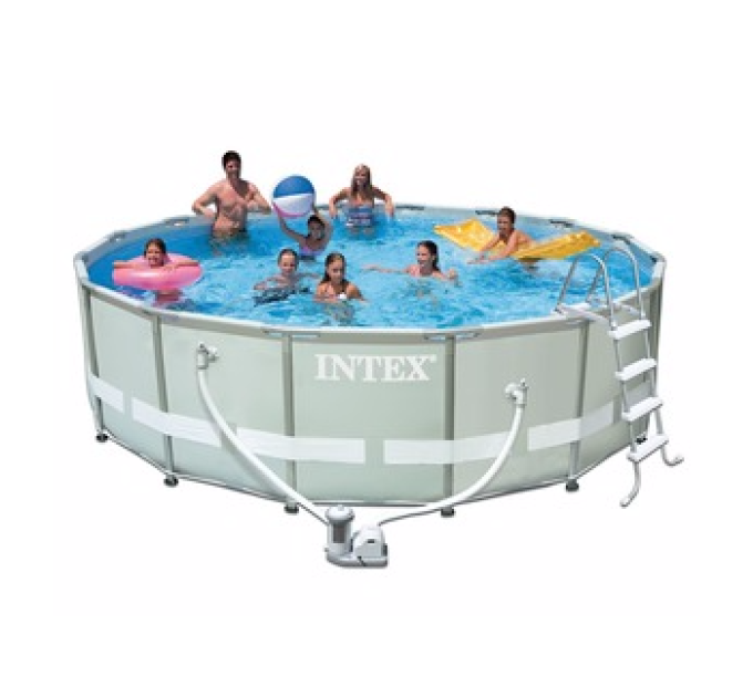 26310 Каркасный бассейн Ultra Frame 427х107см, 12706л, фил.-насос 3785л\ч, лестница, тент, подстилка