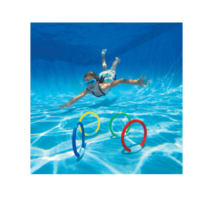 55501 Набор для подводной игры "Кольца"от 6 лет, 4 цвета в наборе