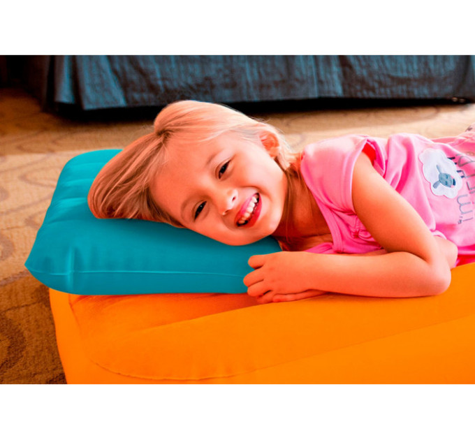 68676 Детская надувная подушка 43х28х9см "Kidz" от 3 лет, 2 цвета