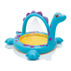 57437 Детский надувной бассейн 229х165х117см "Динозаврик" с фонтаном, 170л, от 2 лет