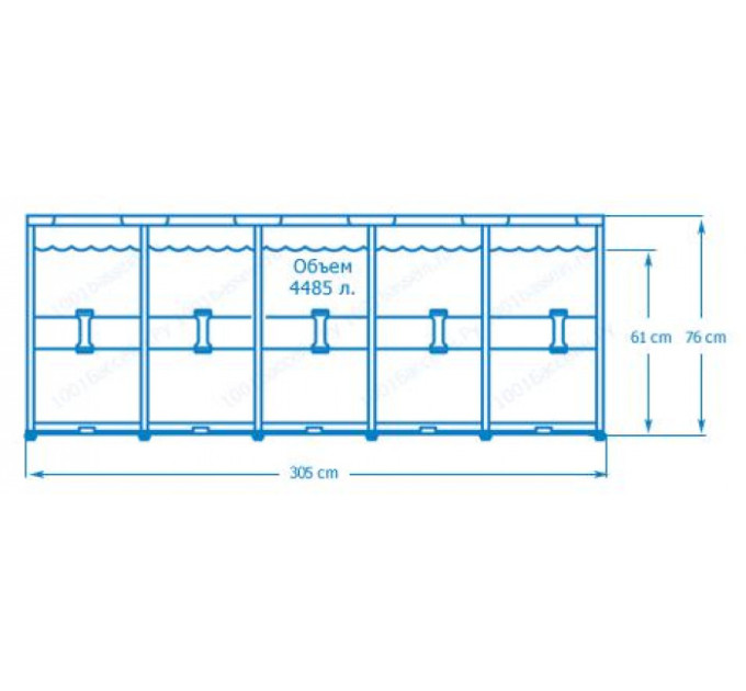 28200 Каркасный бассейн Metal Frame 305х76см, 4485л