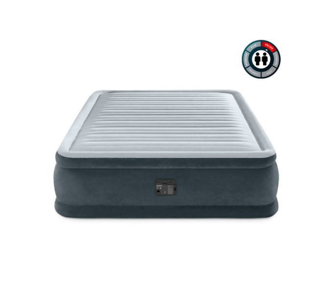 64414 Надувная кровать 152х203х46см "Comfort-Plush" встр.нас. 220В, до 272кг