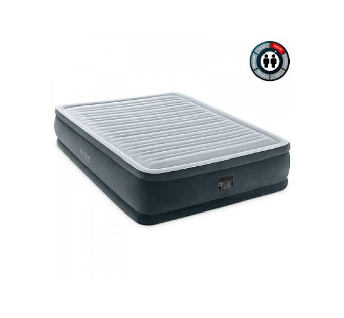 64414 Надувная кровать 152х203х46см "Comfort-Plush" встр.нас. 220В, до 272кг