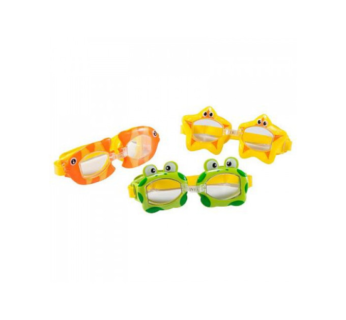 55603 Очки для плавания "Fun" 3-8 лет, 3 вида
