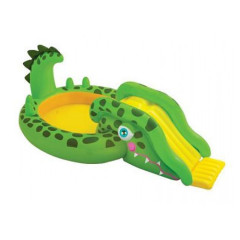 57132 Игровой центр 251х140х86см "Крокодил" с разбрызгивателем и горкой, от 3 лет
