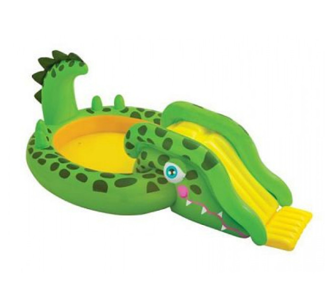 57132 Игровой центр 251х140х86см "Крокодил" с разбрызгивателем и горкой, от 3 лет
