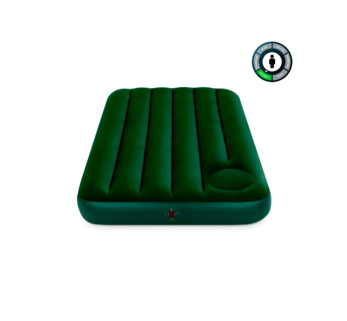 66927 Надувной матрас 99х191х22см, встр. ножной насос, до 136кг