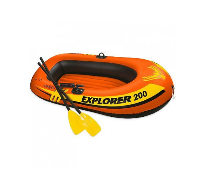 58331 Надувная лодка "Explorer 200" 185х94х41см, вёсла 59623, насос 69613, от 6 лет, до 95кг
