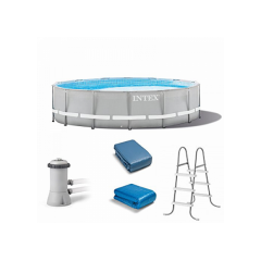 26724 Каркасный бассейн Prism Frame 457х107см, 14614л, фил.-насос 3785л\ч, лестница, тент, подстилка