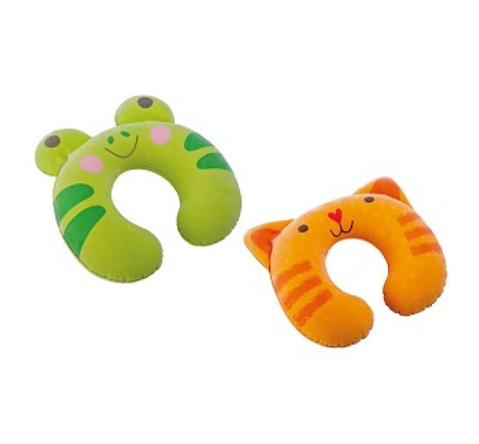 68678 Детская надувная подушка под шею 28х30х8см "Kidz" от 3 лет, 2 вида