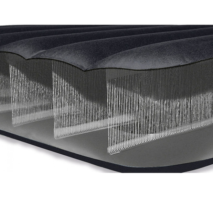 64146 Надувной матрас 99х191х25см с подголовником, встр.насос 220В, до 136кг