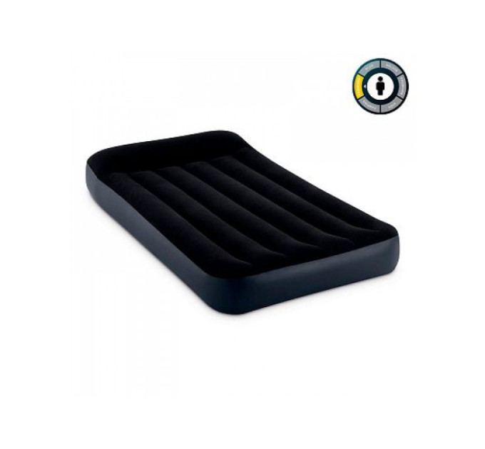 64146 Надувной матрас 99х191х25см с подголовником, встр.насос 220В, до 136кг