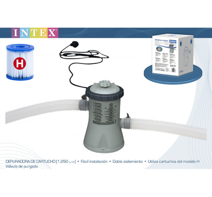 28602 Картриджный фильтр-насос 1250л/ч, картридж H, для бассейнов от 183 до 305 см