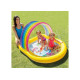 57156 Детский надувной бассейн 147х130х86см "Радуга" с навесом и фонтанчиками, 84л, от 2 лет