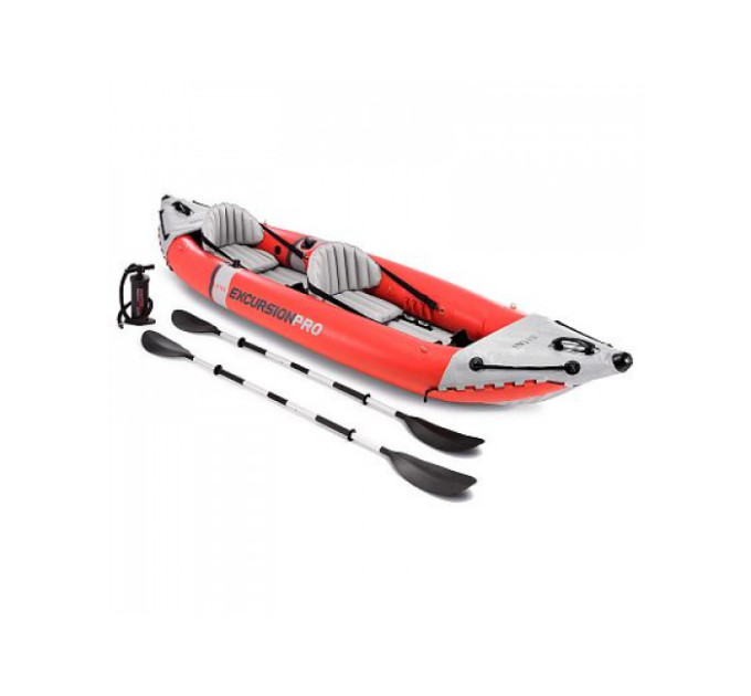 68309 Надувная байдарка "Excursion Pro K2" 384х94х46см, алюм.вёсла 218см, насос 68605, до 180кг