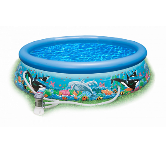 28136 Бассейн Easy Set 366х76см "Океанский Риф" 5621л, фильтр-насос 2006л/ч