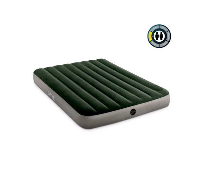 64762 Надувной матрас 137х191х25см, встр. ножной насос, до 272кг