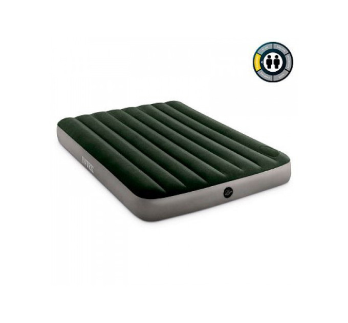 64762 Надувной матрас 137х191х25см, встр. ножной насос, до 272кг