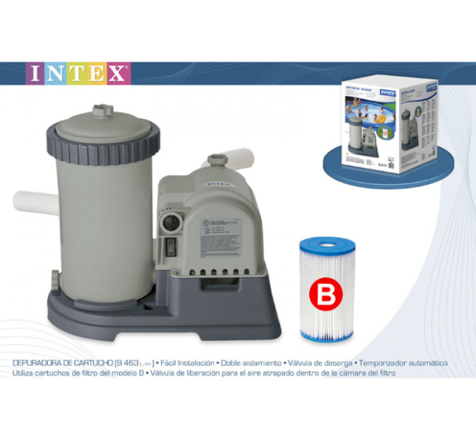 28634 Картриджный фильтр-насос 9463л/ч, картридж B, для бассейнов от 732 до 975 см