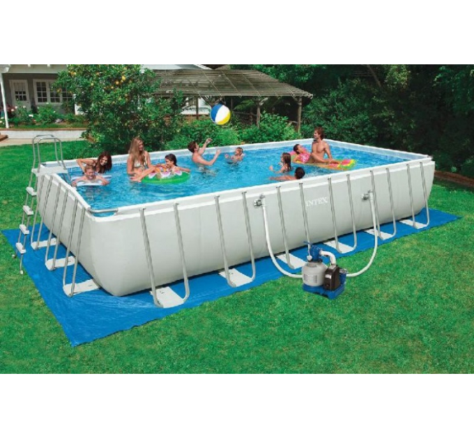 26352 Каркасный бассейн Ultra Frame 549х274х132см, 17203л, песч.фил.-насос 4500л\ч, лестн., тент, подст.