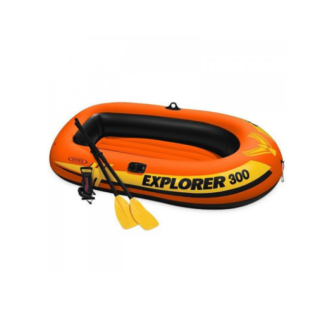 58332 Надувная лодка "Explorer 300" 211х117х41см, вёсла 59623, насос 69613, от 6 лет, до 186кг