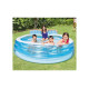 57190 Детский надувной бассейн 224х216х76см "Семейный" с диваном и подстаканниками, 590л, от 3 лет