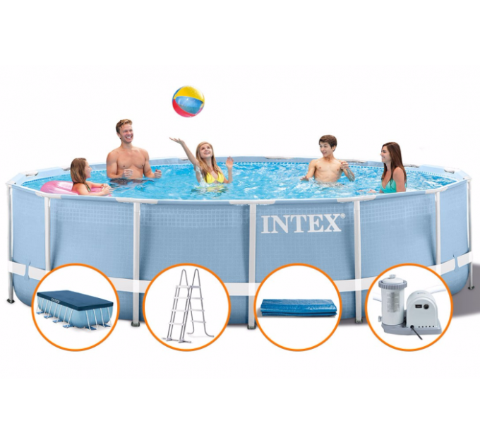 26752 Каркасный бассейн Prism Frame 549х122см, 24311л, фил.-насос 5678л\ч, лестница, тент, подстилка