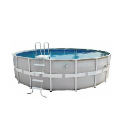 28326 Каркасный бассейн Ultra Frame 488х122см, хлорогенер, лестница, тент, подстилка