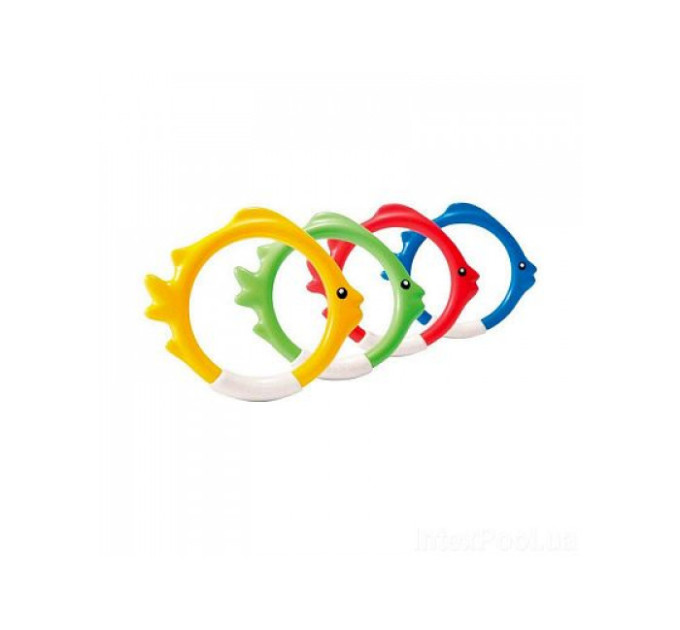 55507 Набор для подводной игры "Кольца - Рыбки" от 6 лет, 4 цвета в наборе