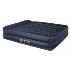 66702 Надувная кровать Pillow Rest Raised Bed152х203х42см с подголовником, встроенный насос 220V